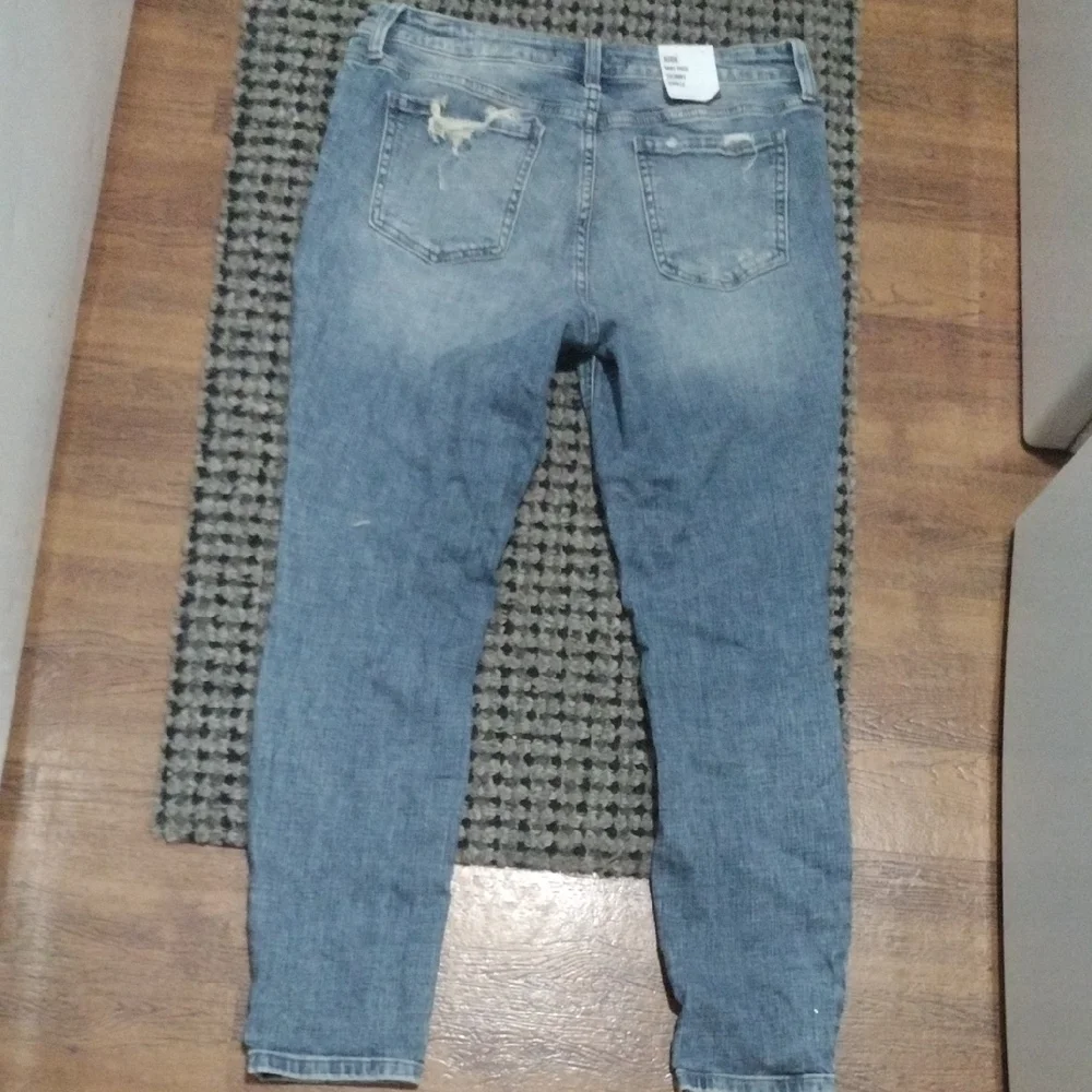 Eunina Distressed Skinny Jeans in Blue - Picture 11 of 13